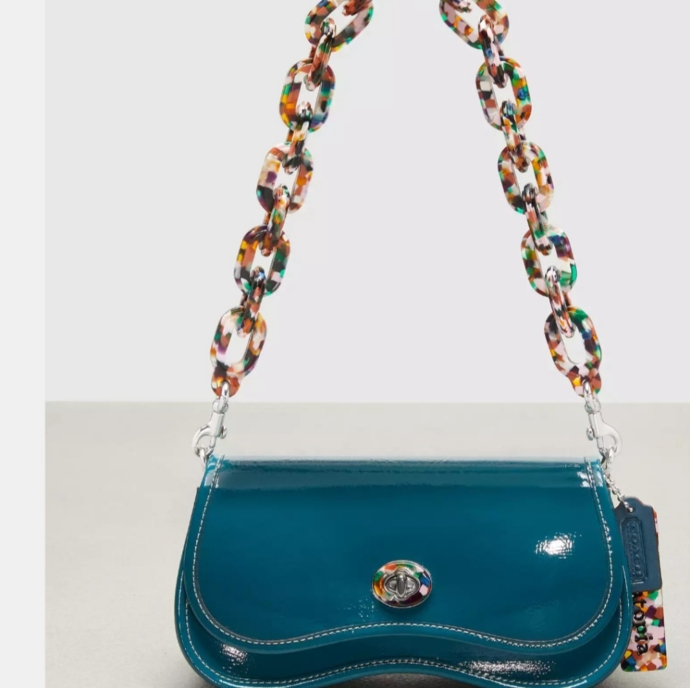 SOLD!!NWT Coachtopia Wavy Dinky Bag in Teal Coachtopia Lthr 😍